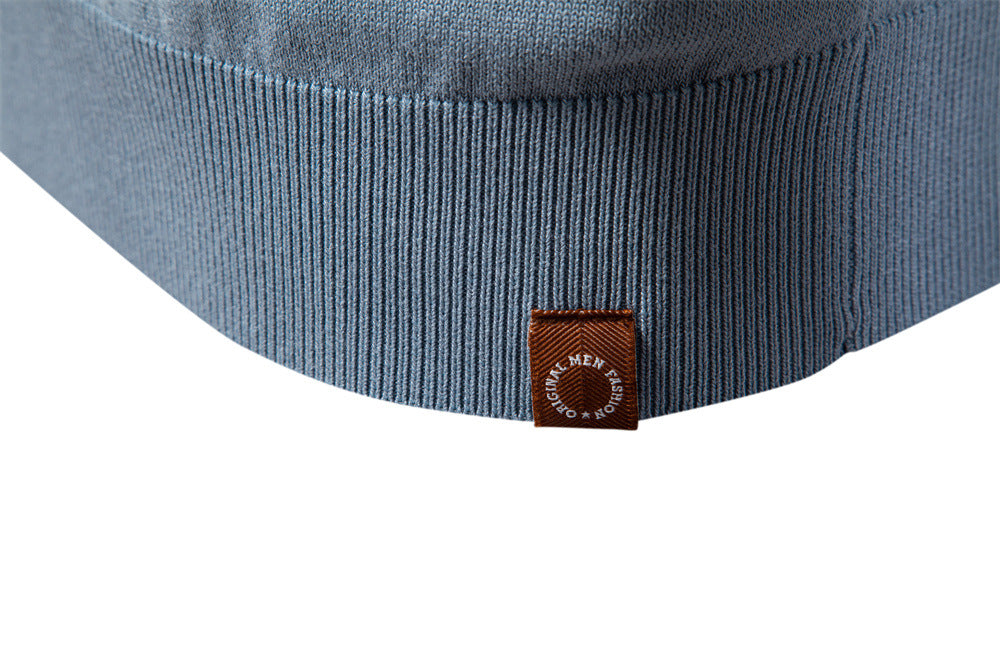 Tom Hollinger | Men's polo shirt with a V-neck, short-sleeved, two-tone, with ribbündchen
