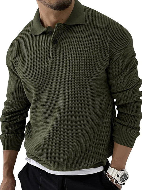 Tom Hollinger | Herren Urban Schlanker Schnitt Strickpullover mit Reverskragen