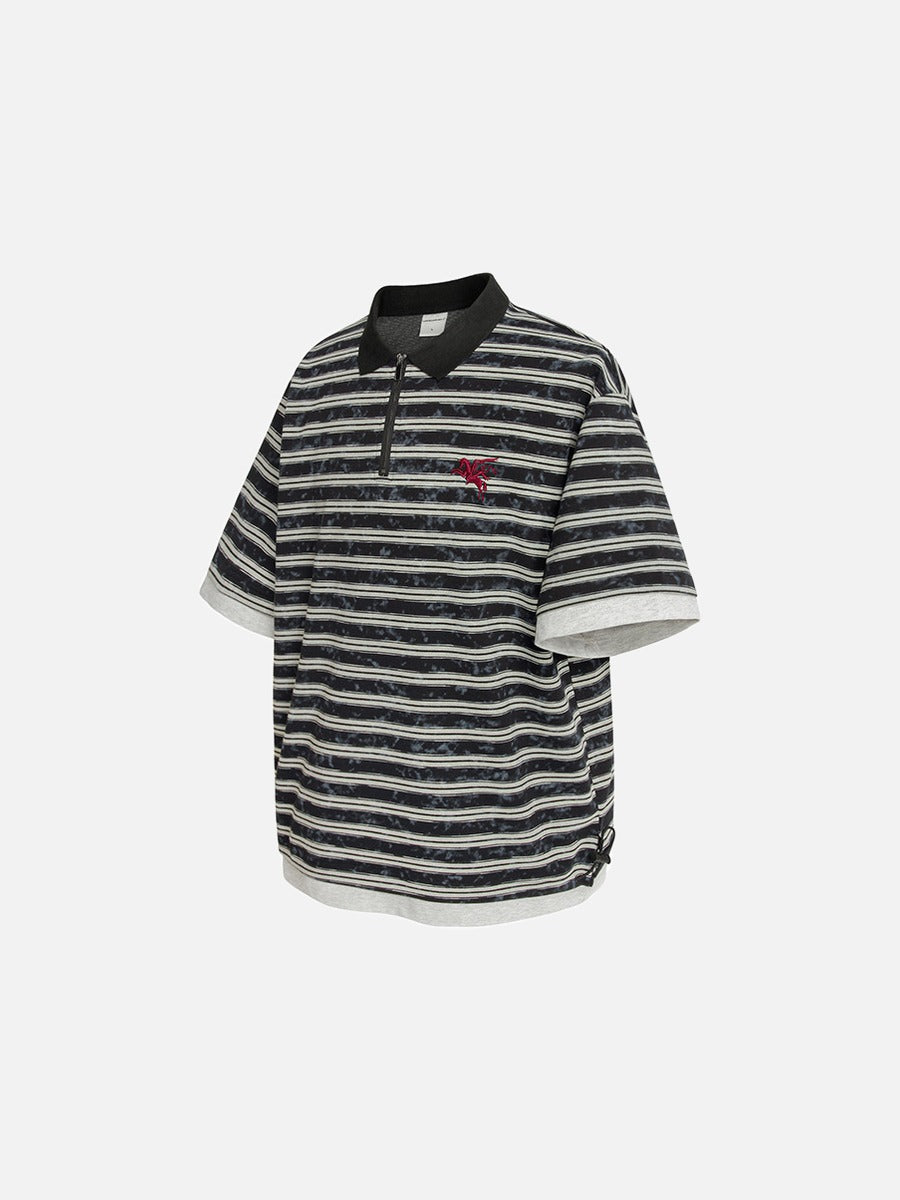 Herren-Poloshirt mit Streifen in kompletter Produktansicht