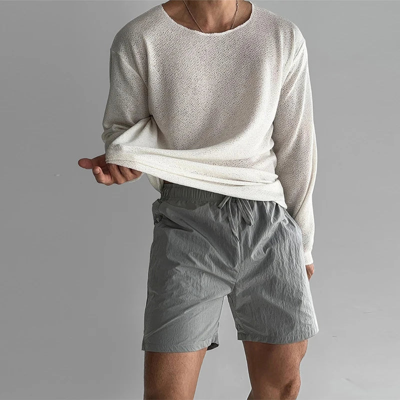 Breathable knit shirt for men