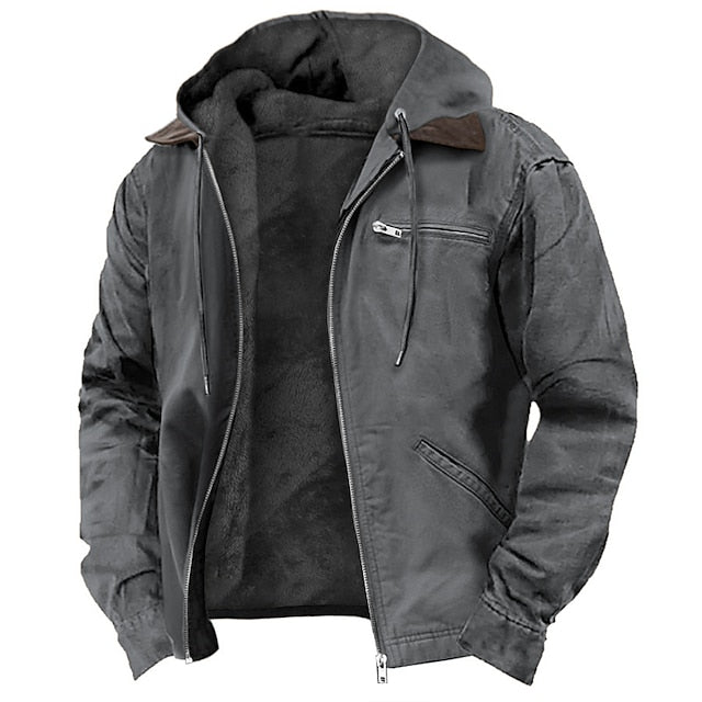 Tom Hollinger | Men's Modern Hooded Outer Jacket with Drawstring Waist