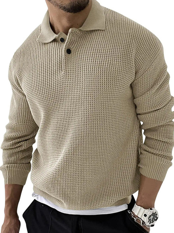 Tom Hollinger | Herren Urban Schlanker Schnitt Strickpullover mit Reverskragen
