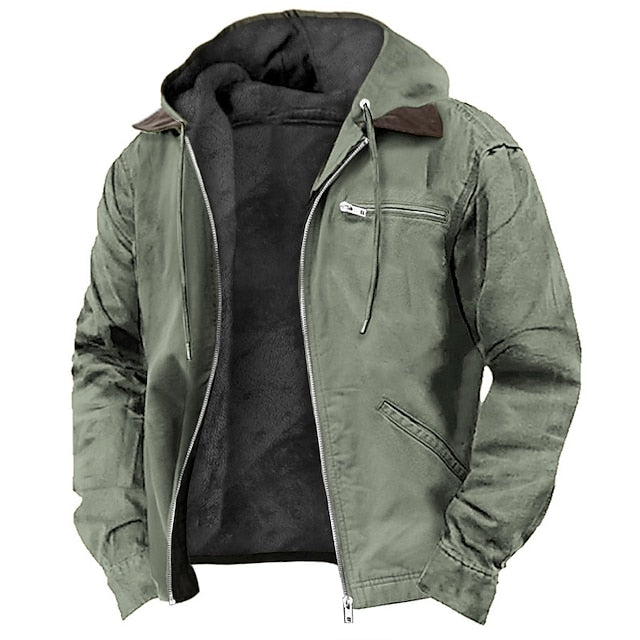Tom Hollinger | Men's Modern Hooded Outer Jacket with Drawstring Waist