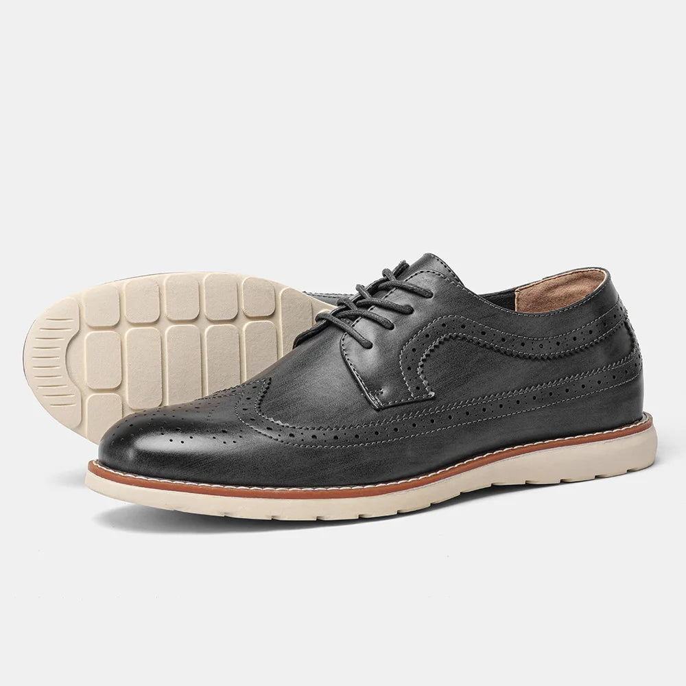 Schwarze Lederschuhe für Herren