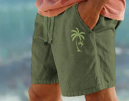 Tom Hollinger | Summer shorts with palm embroidery