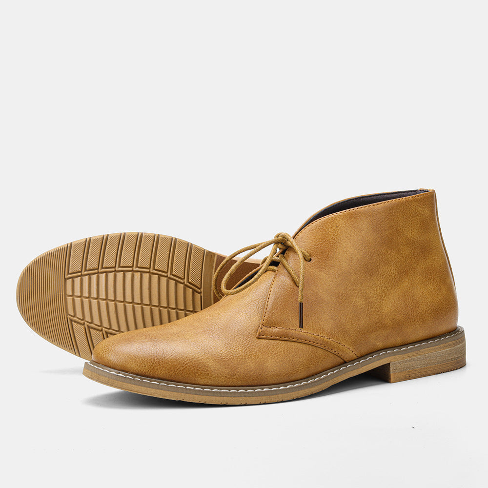 Khaki Herren Lederstiefel