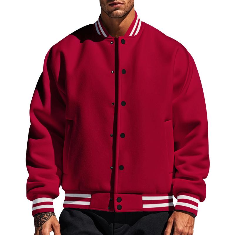 Tom Hollinger | Classic baseball jacket with buttons and stand-up collar