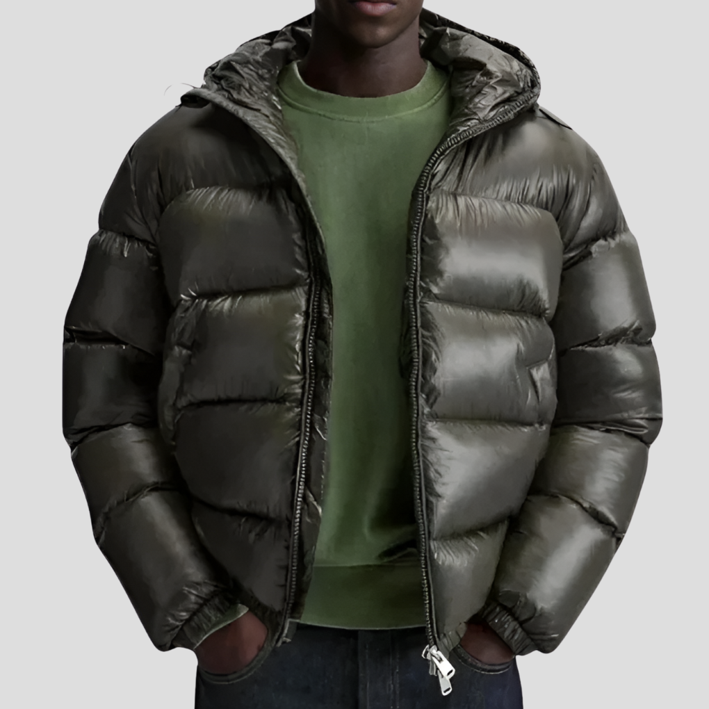 Herren Gesteppte Winterjacke Mit Kapuze
