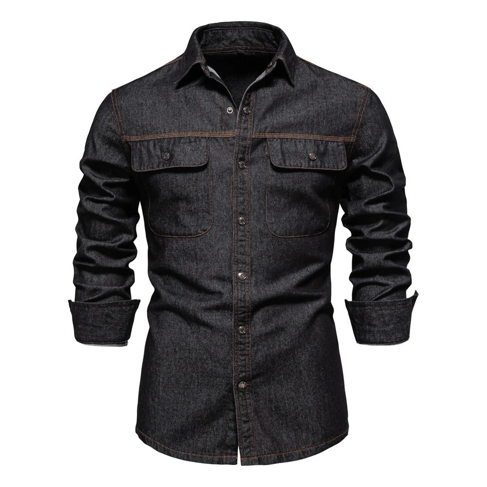Tom Hollinger | Men Classic Cotton Denim Shirt
