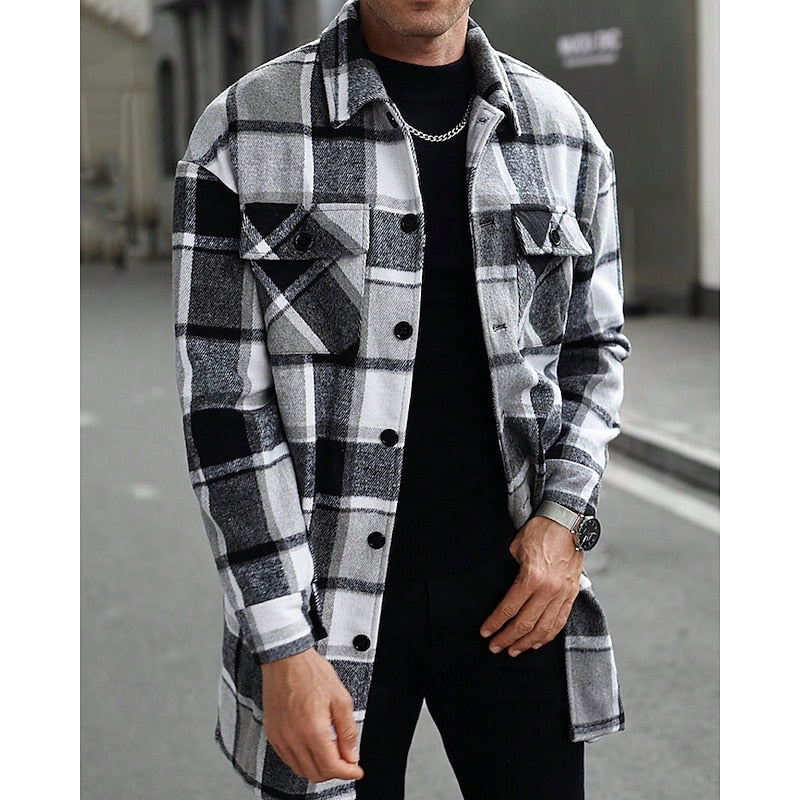 Karierte Hemdjacke Im Overshirt Stil
