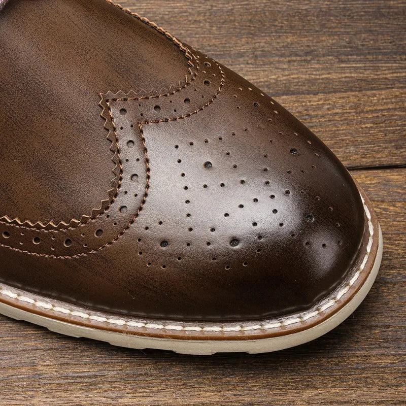 Braune Lederschuhe für Herren