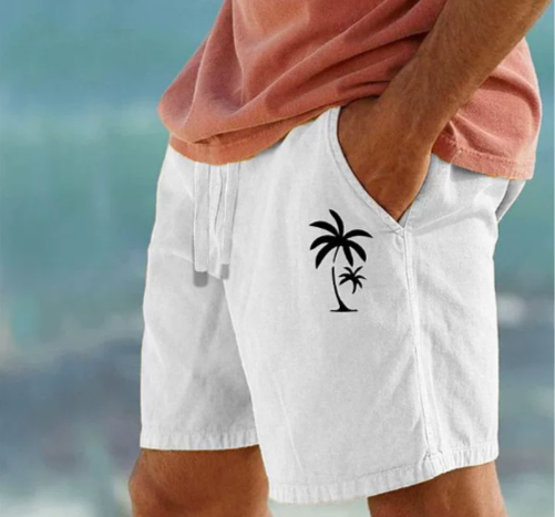 Tom Hollinger | Summer shorts with palm embroidery