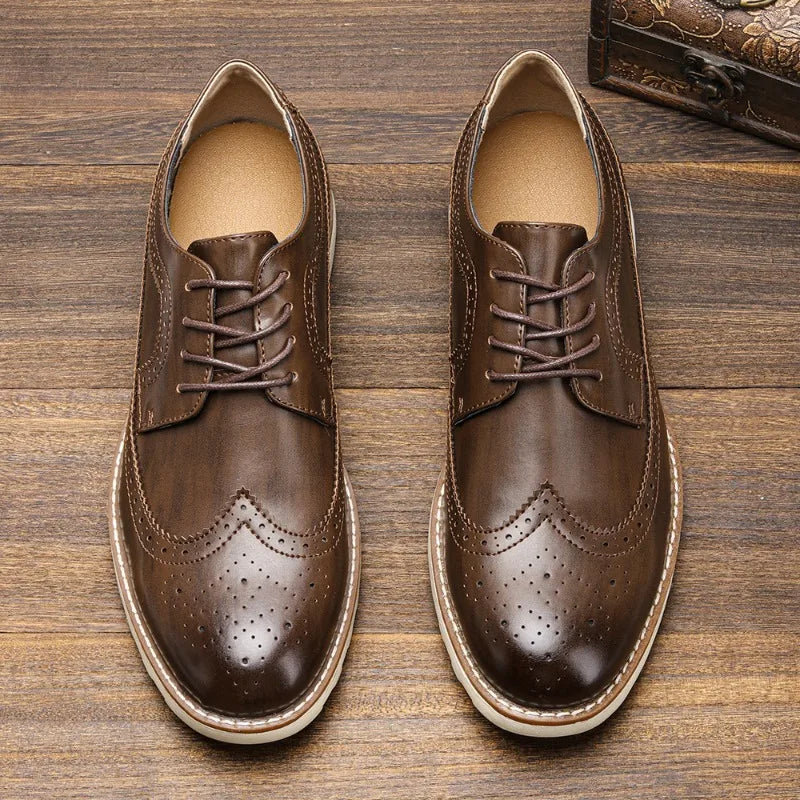 Braune Lederschuhe für Herren
