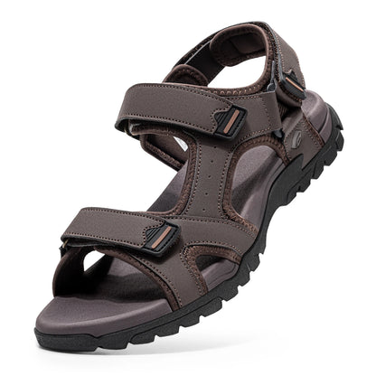 Herren breit geschnittene Zehenbox sportliche Walking-Sandalen