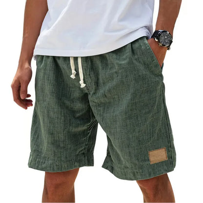 Herren Leinen Freizeit Sweatpants Shorts
