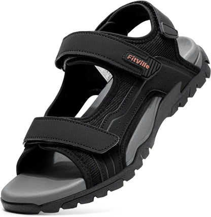 Herren breit geschnittene Zehenbox sportliche Walking-Sandalen
