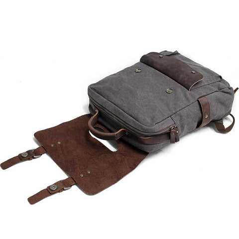 Tom Hollinger |  Vintage Canvas- und Leder-Rucksack für Herren