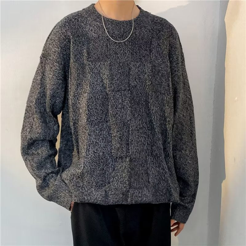 Herrenpullover Mit Rautenmuster Langarm