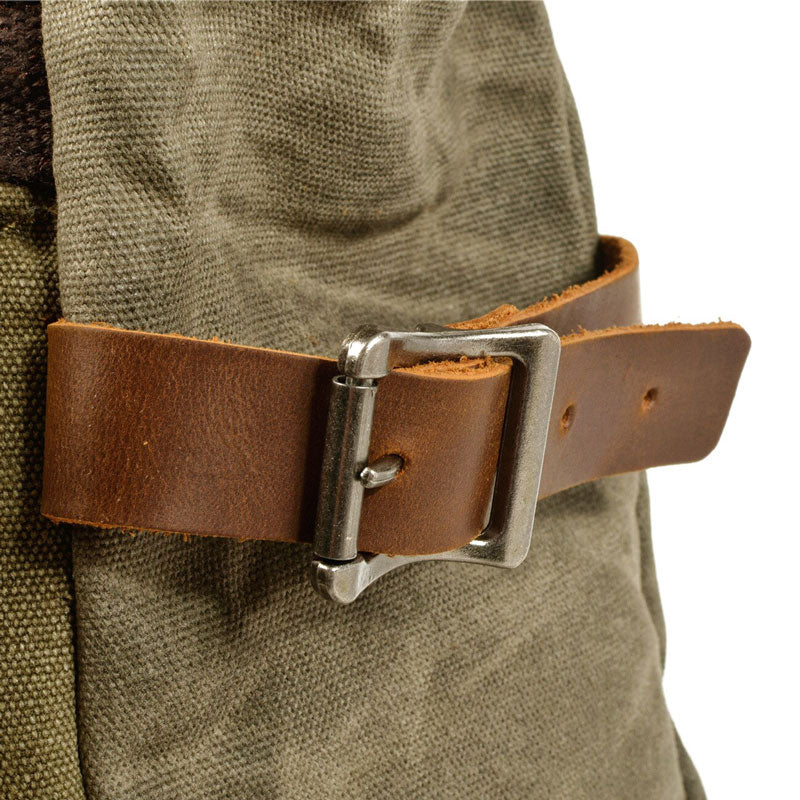 Tom Hollinger |  Canvas Roll-Top Vintage Motorrad Rucksack