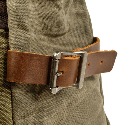Tom Hollinger |  Canvas Roll-Top Vintage Motorrad Rucksack