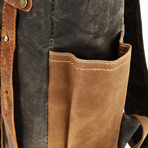 Tom Hollinger |  Wasserdichter Canvas Rucksack mit Rollverschluss im Vintage-Stil