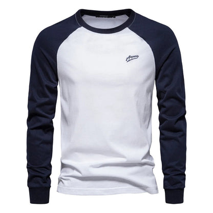 Tom Hollinger | Men's long -sleeved shirt with patchwork and circular neckline