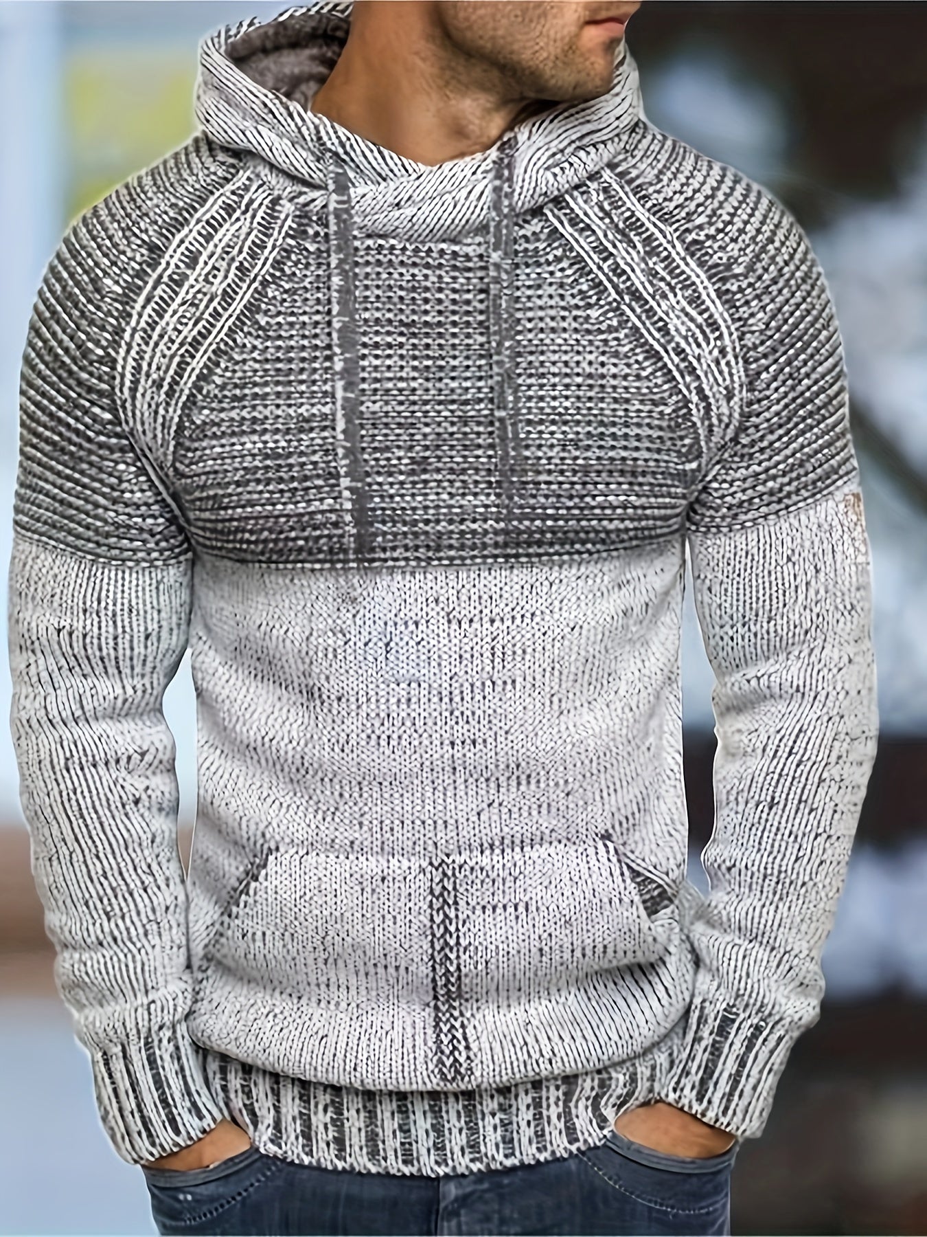 retro knit hoodie