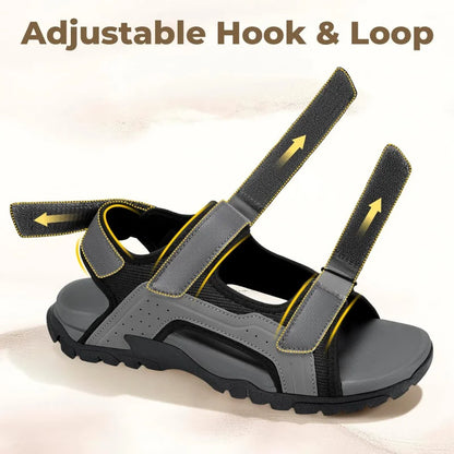 Herren breit geschnittene Zehenbox sportliche Walking-Sandalen