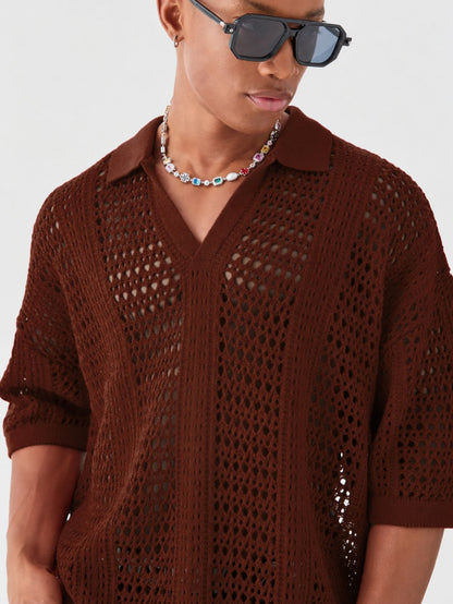 Vielseitig kombinierbares Herren-Strickpolo für entspannte Outfits