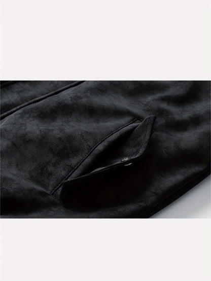 Reißverschluss und Kapuze der sportlichen Jacke im Detail