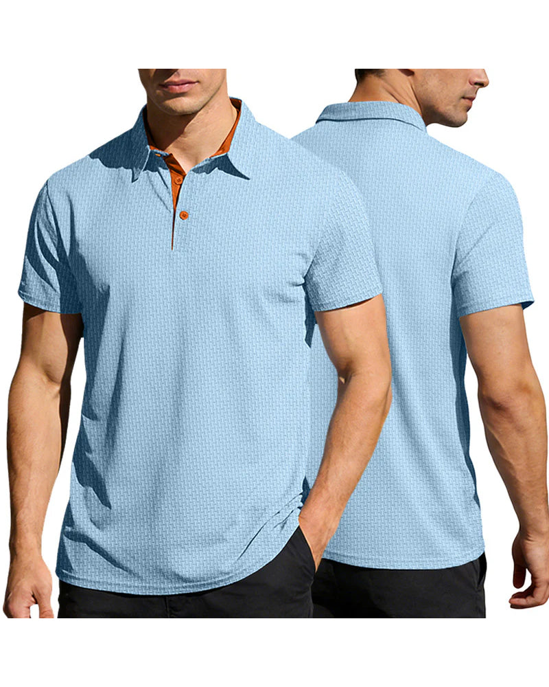 Herren Poloshirt mit Kurzarm und Regular Fit, Rückansicht