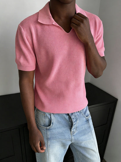 Vielseitig kombinierbares Damen-Poloshirt aus weichem Rippstrick