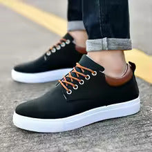 Herren Canvas Leder Sneaker
