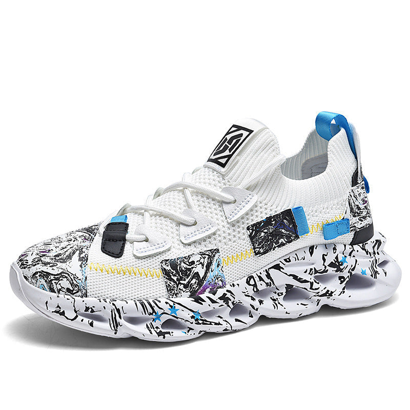 Blade-Sohle des Unisex Sneakers in detailreicher Nahaufnahme