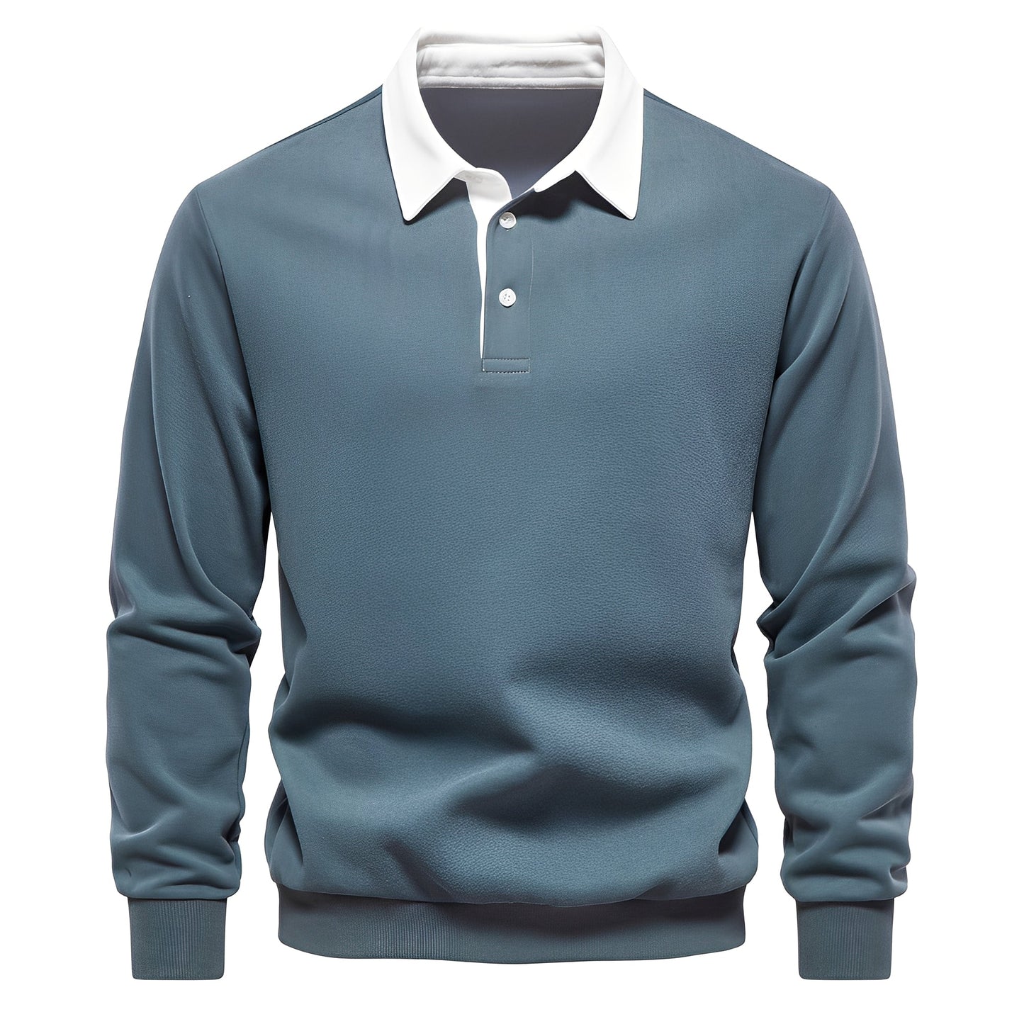 Herren Langarm-Poloshirt aus weichem, atmungsaktivem Stoff