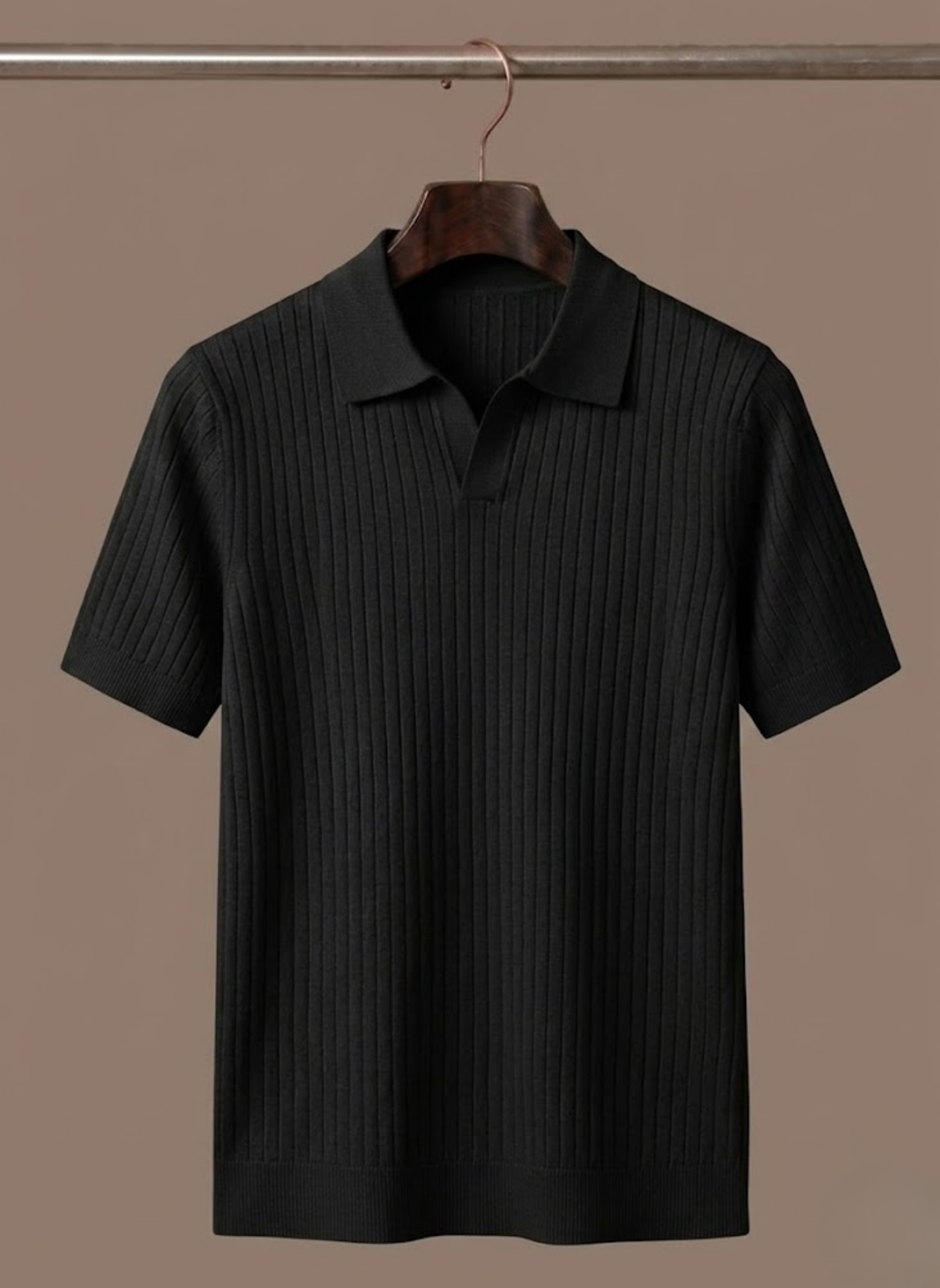 Tom Hollinger | Herren Rippenstrick Poloshirt Leicht Sommer Freizeit