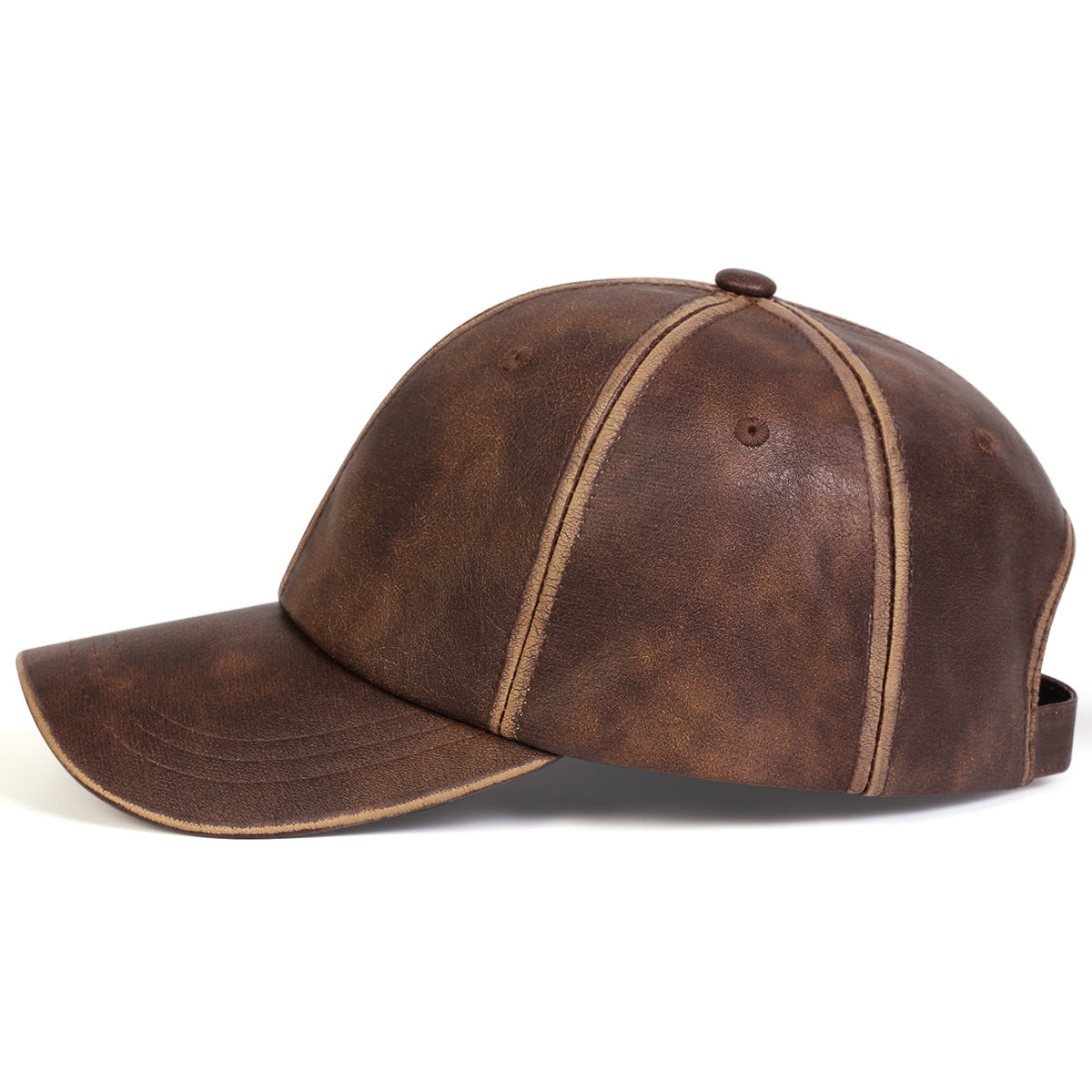 Tom Hollinger |  Echtes Leder Strukturierte Baseballkappe Gewaschen Vintage