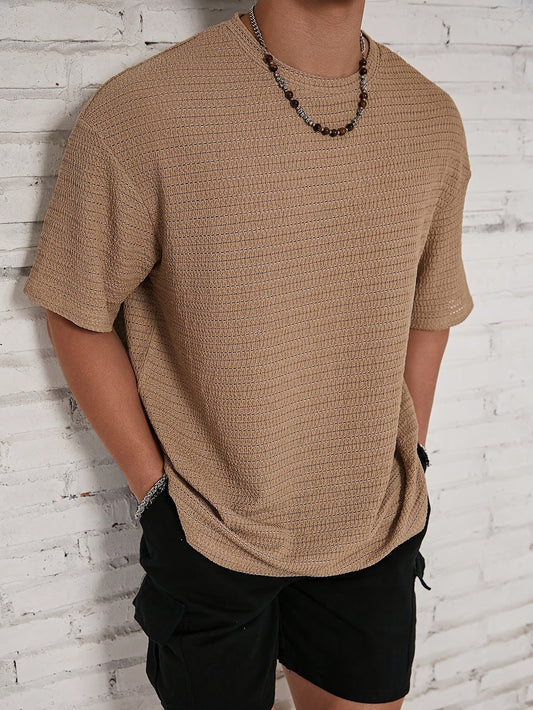 Herren Waffelhemd mit Relaxed Fit in Frontansicht