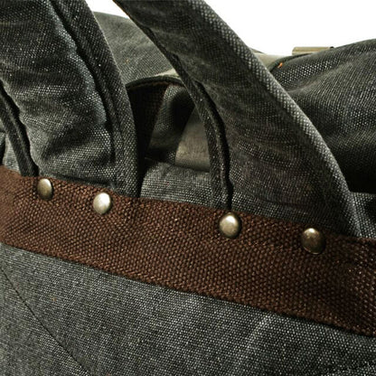 Tom Hollinger |  Canvas Roll-Top Vintage Motorrad Rucksack