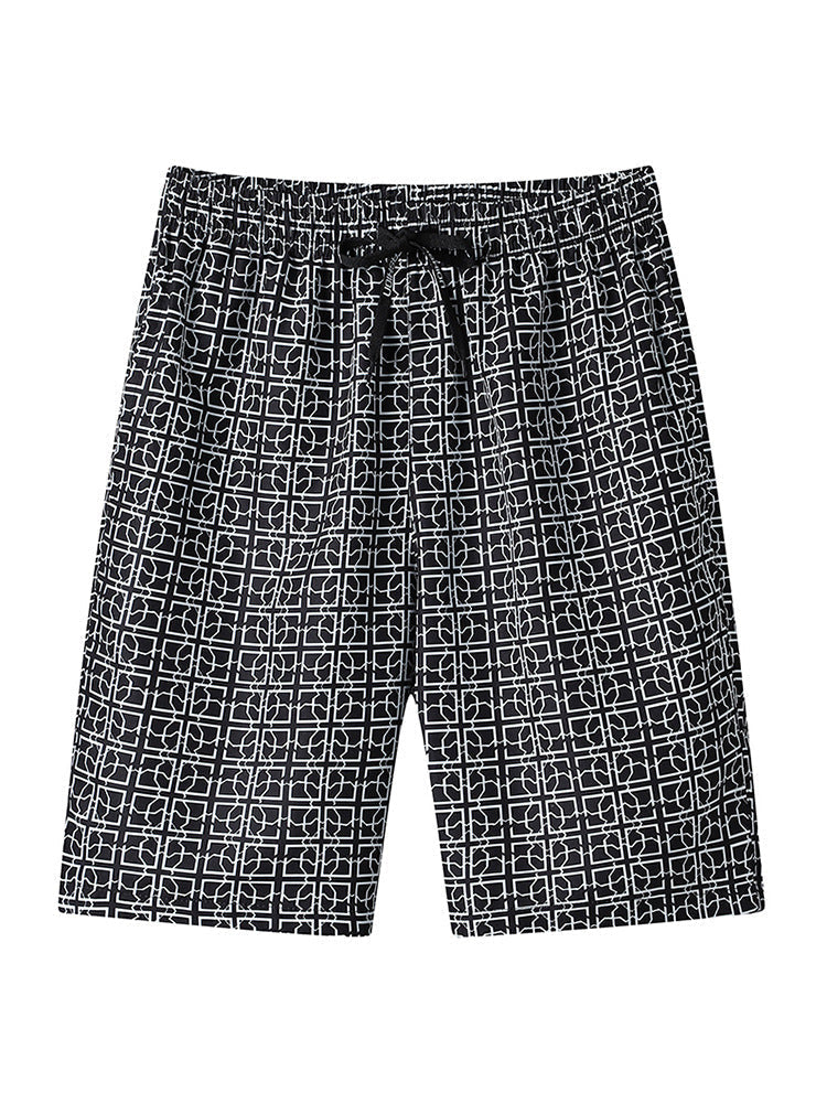 Detail des Kettenprints auf den Herren Cargo-Shorts