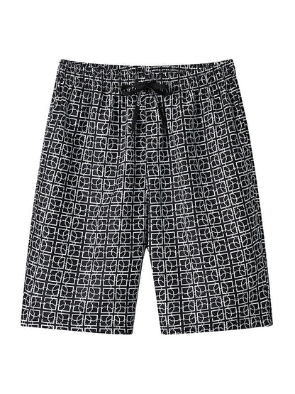 Detail des Kettenprints auf den Herren Cargo-Shorts