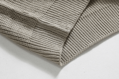 Tom Hollinger | Gemütlicher gestrickter Pullover mit halbem Reißverschluss und verstellbarem Kragen