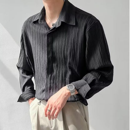 Tom Hollinger | Long -sleeved shirt made of crinkle fabric