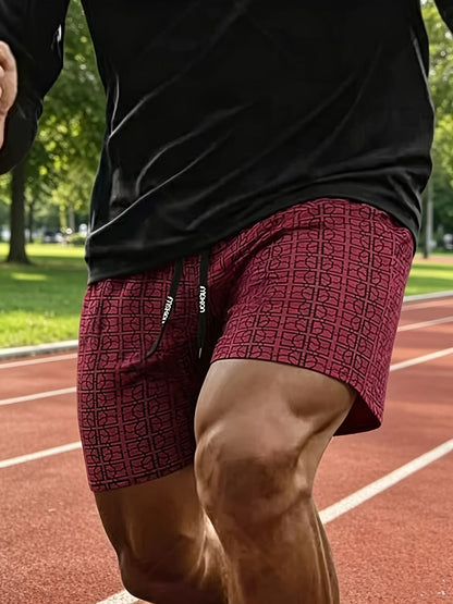 Herren Cargo-Shorts mit Kettenprint in Rückansicht
