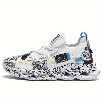 Unisex Sneaker mit gemustertem Obermaterial und Blade-Sohle
