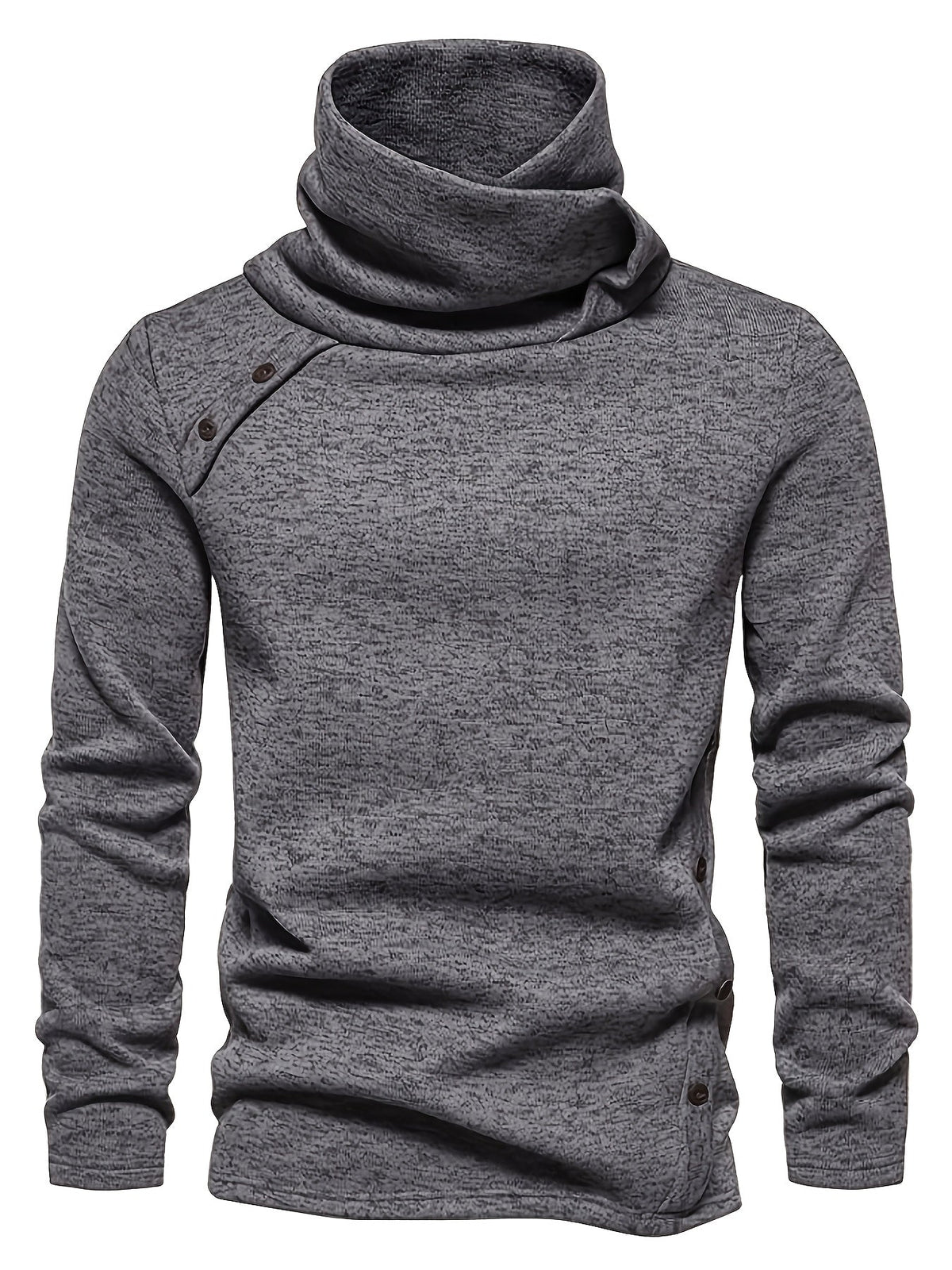 Detailansicht des Schalkragens am lässigen Herrenpullover
