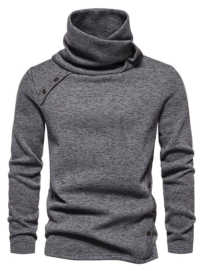 Detailansicht des Schalkragens am lässigen Herrenpullover
