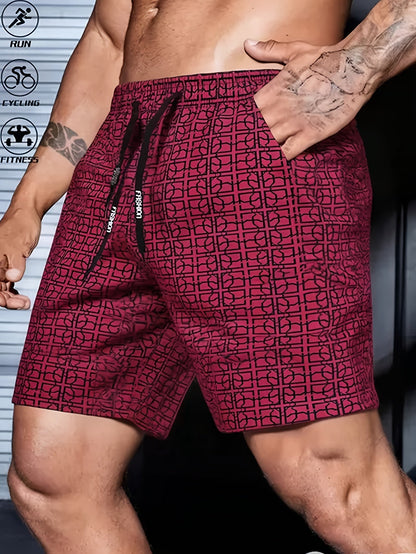 Herren Cargo-Shorts mit Kettenprint und Tunnelzugbund in Vorderansicht