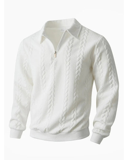 Reverskragen des Herren-Sweatshirts aus nächster Nähe
