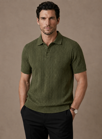 Tom Hollinger | Herren Slim Fit Atmungsaktives Sommer Polohemd